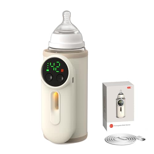Portable Bottle Warmer for Baby,Baby Milk Warmer Multi-Function Milk & Formula Heater Even Heating,Defrosting Fits Most Bottles Ideal for Travel & Home Baby Feeding On The Go,8000 mAh Battery