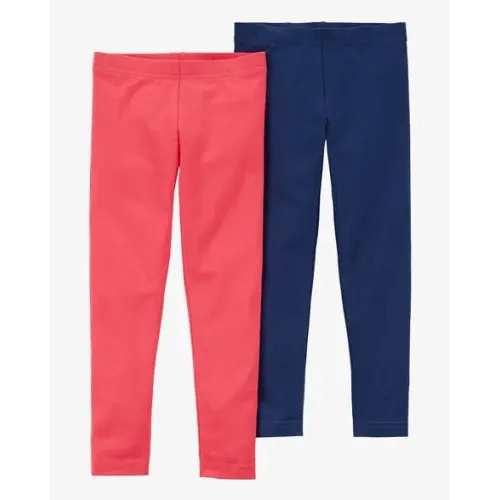 Baby 2-Pack Red & Navy Cotton Stretch Leggings | Carter's