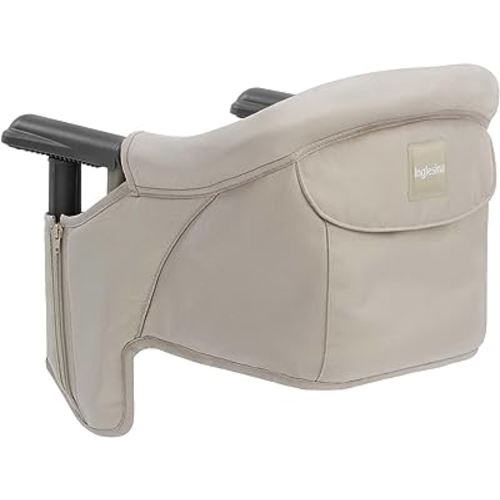 Inglesina Fast Table Chair, Cream - Portable Baby High Chair - for Babies & Toddlers 6-36 Months - Collapsible Design - Fits Tables 0.8'' to 3.5'' Thick - Compact & Easy to Use - Travel Bag Included