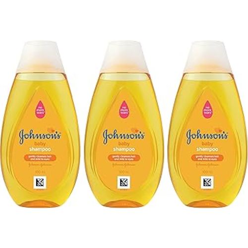 Johnson's Baby Travel Shampoo, 3 Pack 3.38 oz Tear-Free, Mild and Gentle Scalp and Hair Cleanser for Babies, Toddlers, Kids - Free of Parabens, Phthalates, Sulfates and Dyes