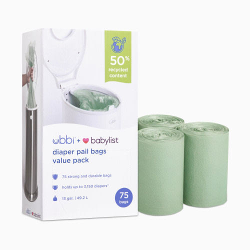 Ubbi Diaper Pail Bags - Sage, 75
