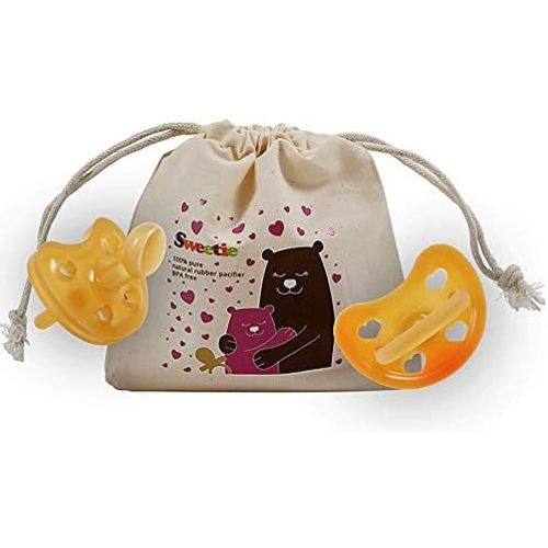 SWEETIE Rubber Heart Shape Orthodontic Pacifier Rubber 1 Count (0-6 SMALL)