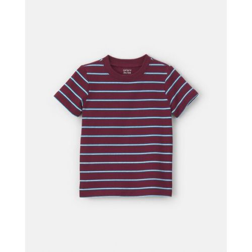 Toddler Boy Striped T-Shirt - Burgundy/Blue | Carter's