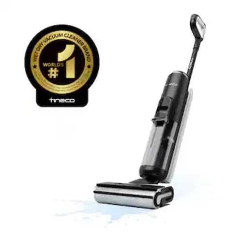 Tineco - FloorWasher Flashdry 6 Cordless Wet Dry Vacuum & Mop, Heated Drying Self-Cleaning, Hard Floor Scrubber, Pet Hair - Black