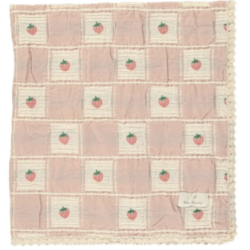 Strawberry Organic Cotton Blanket | Peach