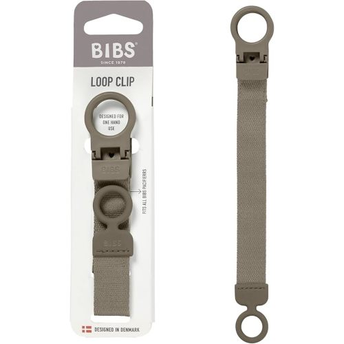 BIBS Pacifier Clip Loop, Fits All BIBS Pacifiers, Dark Oak