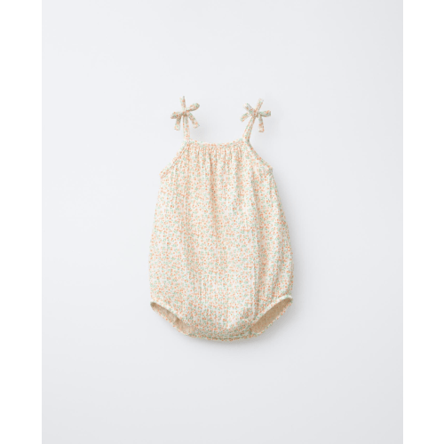 TEXTURED FLORAL BODYSUIT - Light ecru | ZARA United States