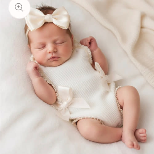 Knitted Spanish Overalls - Ivory – Ella Marina Baby