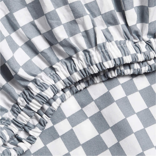 Venice Cloudy Blue 100% Organic Cotton Baby Crib Fitted Sheet by Leanne Ford