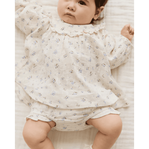 NATHALIE BLOUSE 6-12m / juniper fields blue
