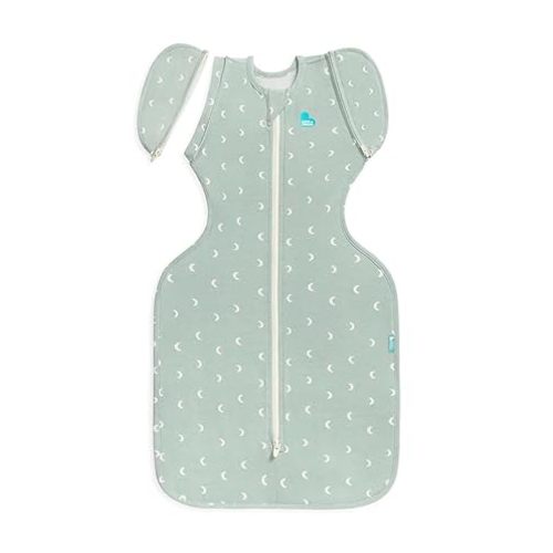 Love to Dream Transition Bag Organic 1.0 TOG, Cream, Medium, 13-19 lbs., Patented Zip-Off Wings, Gently Help Baby Safely Transition from Being swaddled to arms Free Before Rolling Over