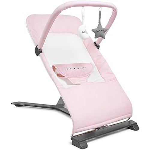 Baby Delight Alpine Deluxe Portable Bouncer | Infant | 0 – 6 Months | Peony Pink
