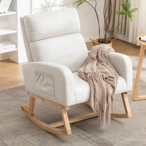 Keland 28" Wide Rocking Chair for Nursery with Solid Wood Leg | Wayfair