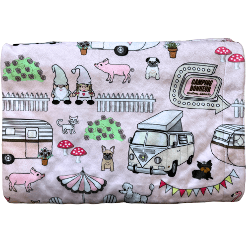 Couverture de bébé : Camping bonheur rose – Tipou bébé