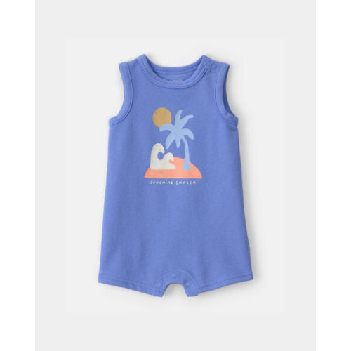 Baby 'Sunshine Chaser' Sleeveless Romper - Blue | Carter's