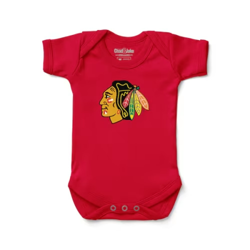 Chicago Blackhawks Chad & Jake Newborn & Infant Primary Logo Bodysuit - Red