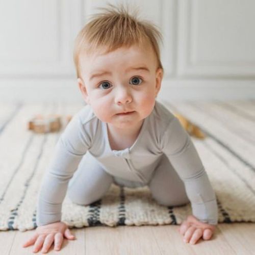 Bellabu Bear Baby Cloud Grey Bamboo Convertible Footie