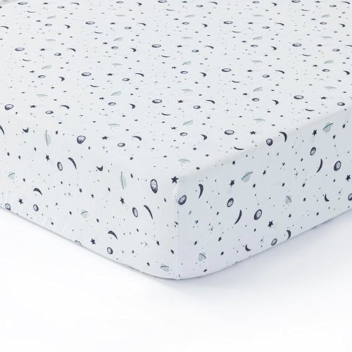 Crib Sheets Cotton Boys, Girls, Soft,1 Pack Baby Crib Sheet | 100% Muslin Cotton Crib Sheets for Standard Cribs, Toddler Bed Sheets, 52x28 Crib Mattress Sheets | Planets