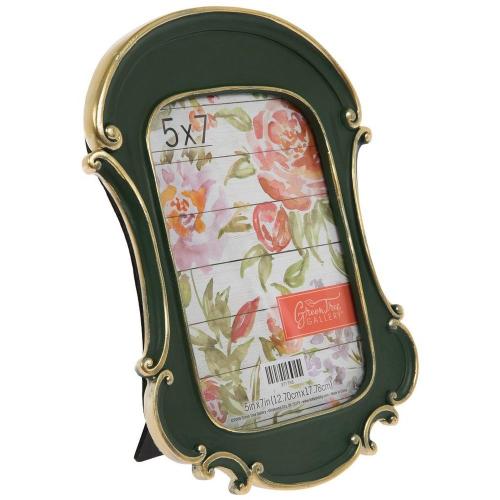 Green & Gold Antique Scroll Picture Frame - 5" x 7"