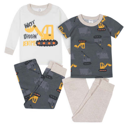 4-Piece Infant & Toddler Boys Construction Trucks Snug Fit Cotton Paja – Gerber Childrenswear