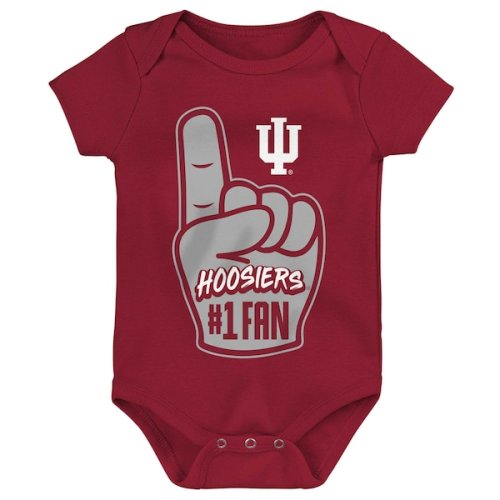 Indiana Hoosiers Newborn & Infant #1 Fan Foam Finger Bodysuit - Crimson