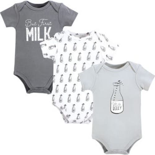 Soft Cotton Bodysuit Triple Pack, 0-3M