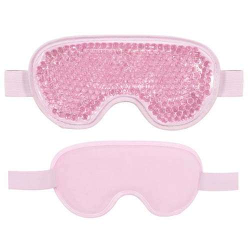 TELOLY Sleep Mask Cooling Ice Gel Eye Mask for Sleep Reusable Eye Mask for Headache and Stress Relief Pink