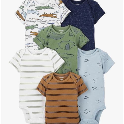 Simple Joys by Carter's Baby Boys' 6-Pack Short-Sleeve Bodysuit