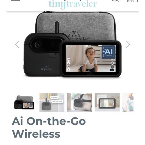 Tiny Traveler AI 1080P Baby Monitor Portable Charger + Travel Kit