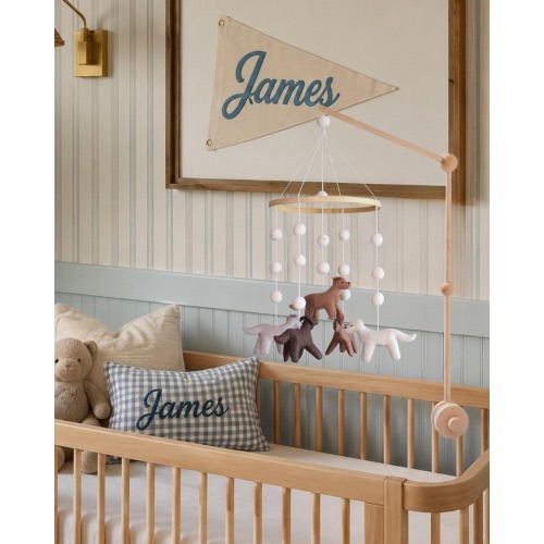 Puppy Baby Mobile: Dog Baby Mobile Nursery Decor - Gender Neutral