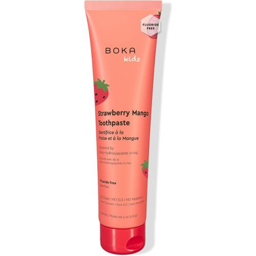 Boka Fluoride Free Toothpaste Nano Hydroxyapatite Toothpaste - Strawberry Mango Flavor, 4 oz 1Pk US Manufactured