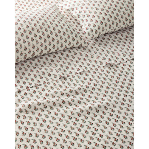 Artful Pattern Relaxed- In ‘Blue Floral’ Linen Sheets | Garnet Hill