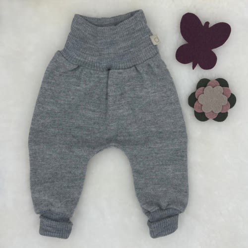Disana Boiled Wool Pants - Gray, size 74-80