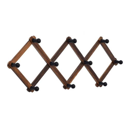 Wooden Accordion Wall Hanger for Home Organization Elegant Expandable Coat Rack
