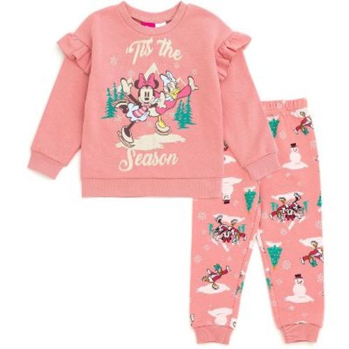 Disney Princess Christmas Fleece Sweatshirt Pants Outfit Set Newborn to Infant