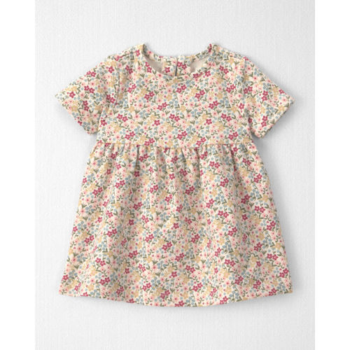 Baby Girl Organic Cotton French Terry Dress in Floral - Little Planet | Carter's