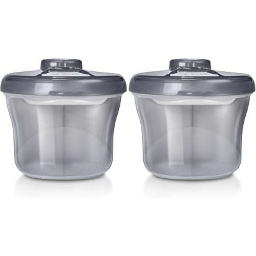 Philips AVENT Powder Formula Dispenser and Snack Cup for Unisex Baby,Grey,SCF135/18,(Pack of 2)