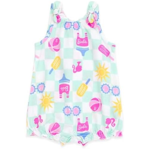 Barbie Baby Girls Bubble Romper Newborn to Infant Sizes (Newborn - 24 Months)
