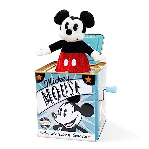 KIDS PREFERRED Disney Baby Retro Mickey Jack-in-The-Box Musical Toys for Babies and Toddlers