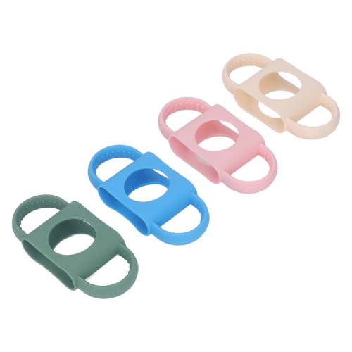NFTIGB Flexible Silicone Easy Grip Compatible Bottle Handles, 4pcs Protective Sleeves for 8oz / 250ml Narrow Bottles, Anti-Scald Grip Accessories for Infants