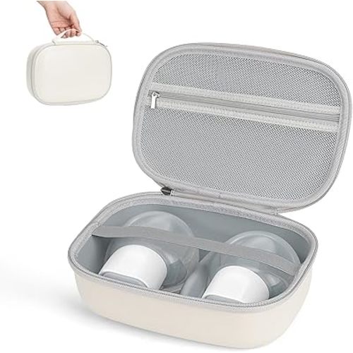 Breast Pump Carrying Bags Case for Willow & Momcozy, Compact Hands Free Wearable Breast Pump Bag for eufy Security/Medela/Bluefair- Travel Pumping Storage Bag with Removable Tray for Mom - Beige