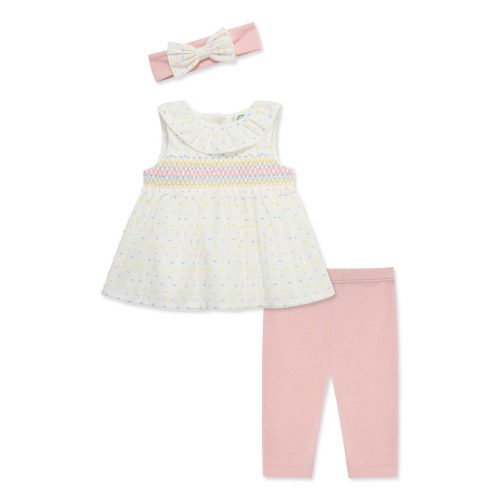 Smocked Tunic, Leggings & Headband Set