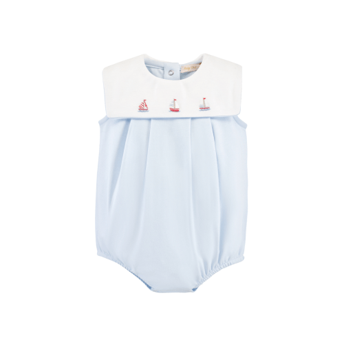 Tiny Sails Embroidered Bib Bubble