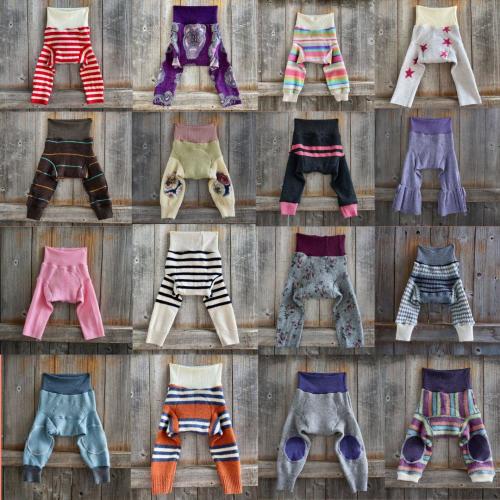 Custom Upcycled Cashmere Wool Longies: Soaker Diaper Cover With Added Doubler