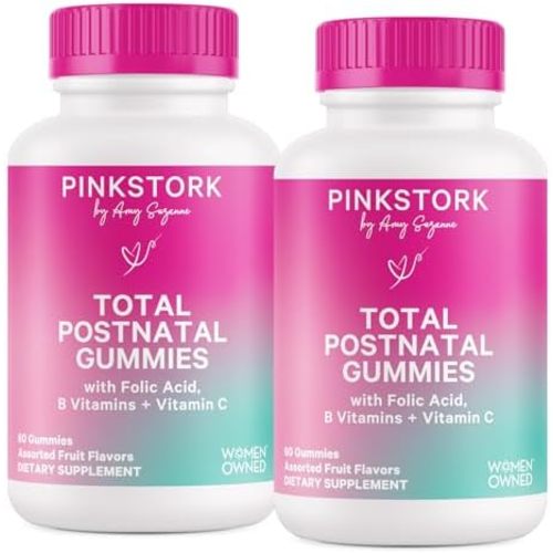 Pink Stork Total Postnatal Vitamin Gummies, 120 Count