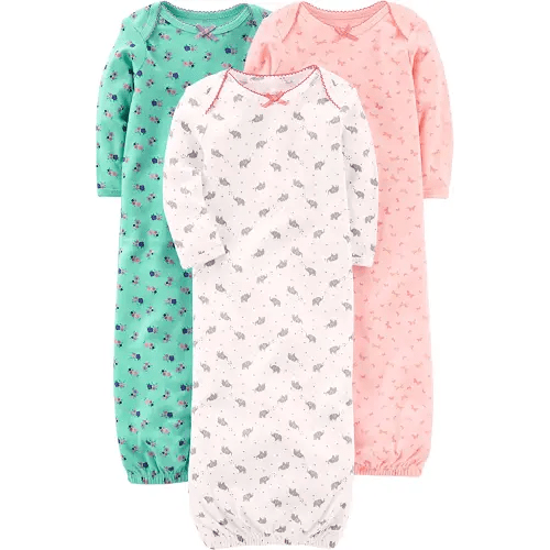 Carter's Girls' 3-Pack Sleeper Gown