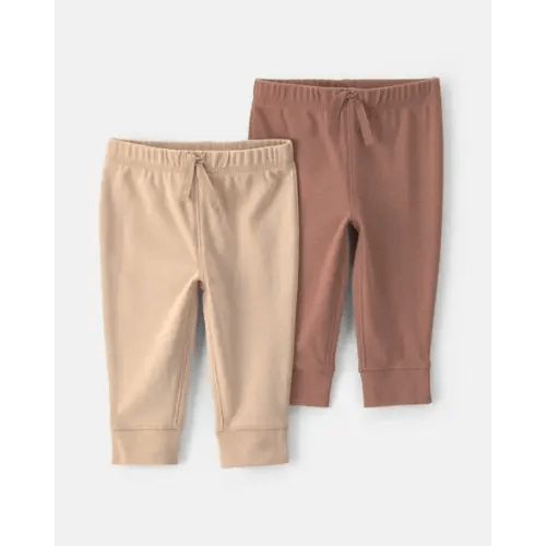 Baby 2-Pack Cotton Pull-On Pants - Brown | Carter's