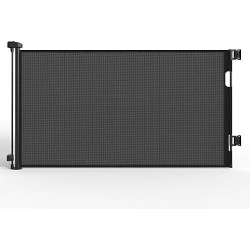Retractable Baby Gates for Doorways & Stairs, Mesh Retractable Dog Gate for Indoor&Outdoor Use, 33" Tall Expands Up to 60" Width, No Bottom Bar Child Safety Gates for Stairs, Doorways, Hallways, Decks
