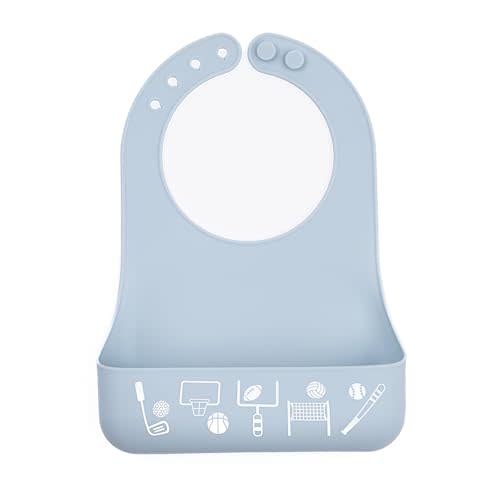 Bella Tunno Little Bites Bib – Silicone Baby Bibs for Infant Girls and Boys Ages 3-12 Months, BPA Free Soft Silicone Bib