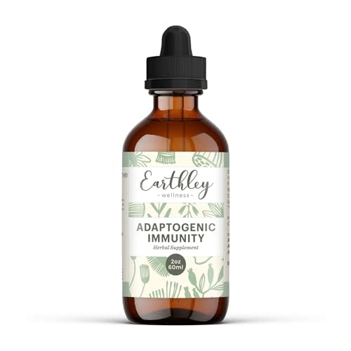 Earthley Wellness Adaptogenic Immunity, Support Immune Health All Year Round, Nurtional Support for A Healthy Body, Zero Added Flavors, Colors, Sugars, or Allergens (2oz)